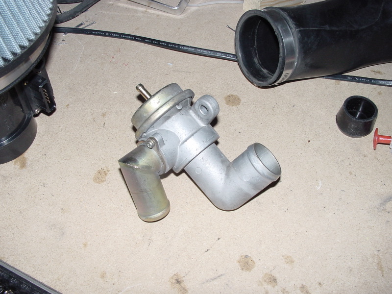 Here is the stock recirculating valve removed