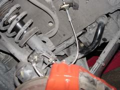 The new brake line installed I